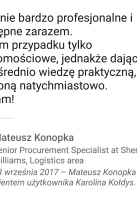 Referencje Linkedin - Pan Mateusz Konopka