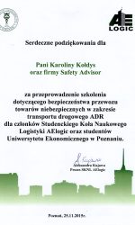 Wykład AELogic, UE Poznań - podziękowania od studentów