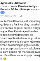 Referencje Facebook - Pani Agnieszka Idźkowska, Vektor Transport Polska Sp. z o. o.